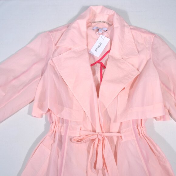 NWT DEREK LAM 10 CROSBY LEXI TRENCH COAT, PINK, SMALL - Picture 8 of 13